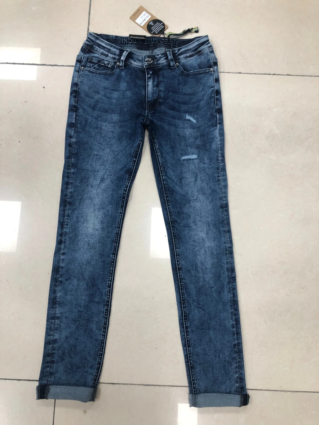 Wolesales Boy′ S Denim Pants New Skinny Straight Snow Wash Kid′ S Jeans OEM ODM Manufactory