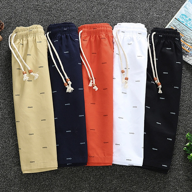 100% Cotton Plus Size Pants Summer Casual Beach ODM OEM Blank Custom Logo