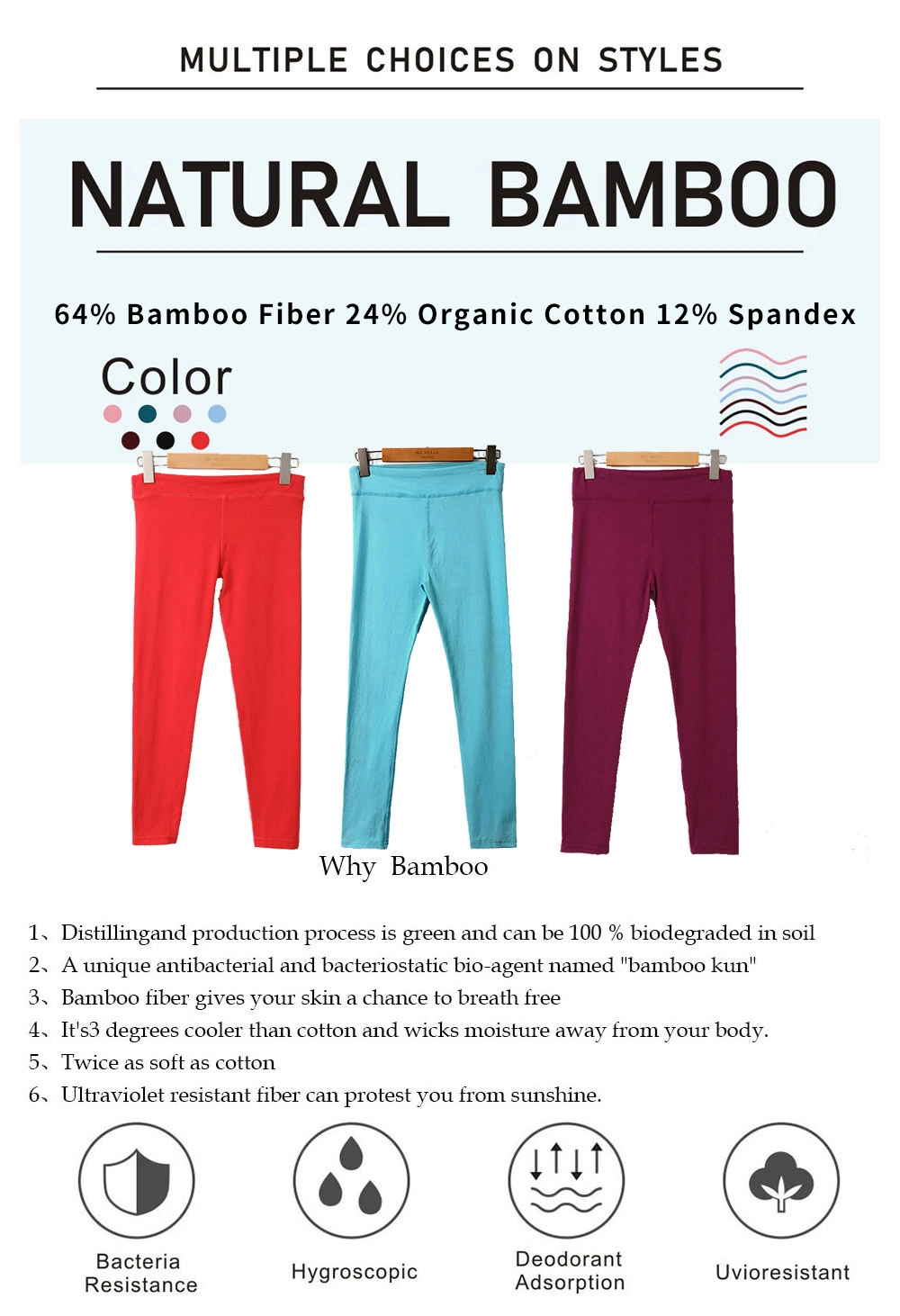 Girl Pant Performance Leggings Kids Classic Pants Bamboo Organic Cotton Spandex Blended OEM ODM